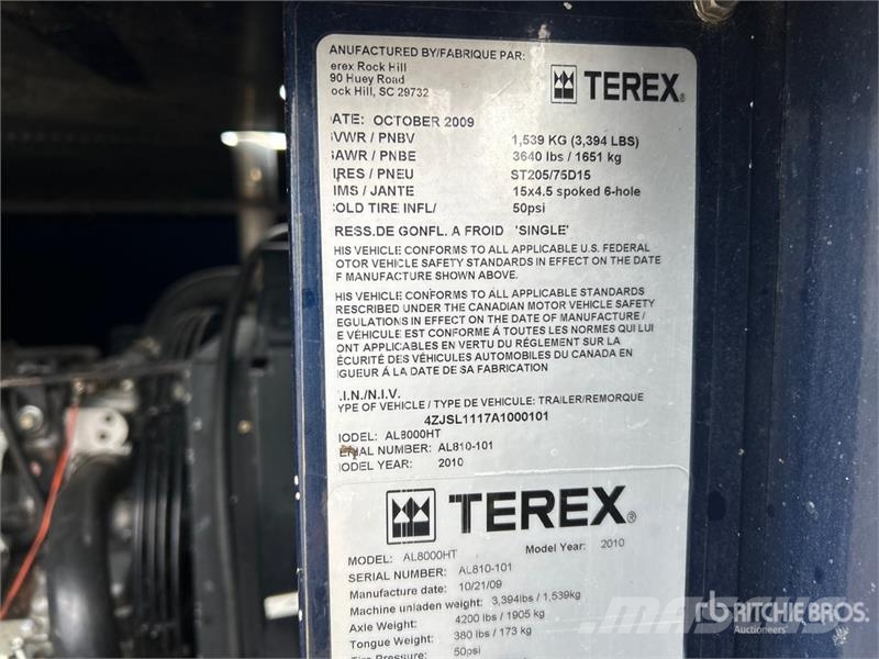 Terex AL8000HT Освітлювальні вежі