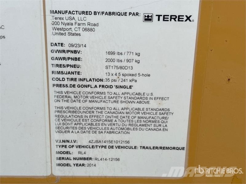 Terex RL4 Light towers