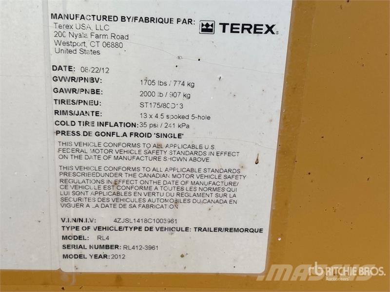 Terex RL4 Освітлювальні вежі