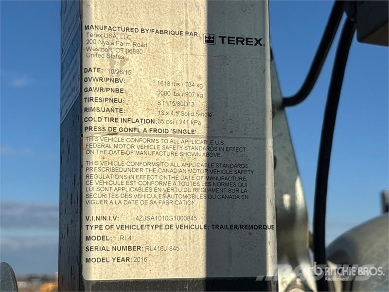 Terex RL4 V2 6 kW Light Tower (Inoperable) Lichtmasten