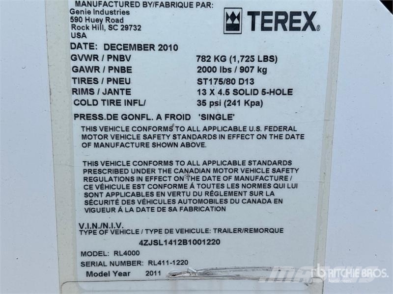 Terex RL4000 Освітлювальні вежі