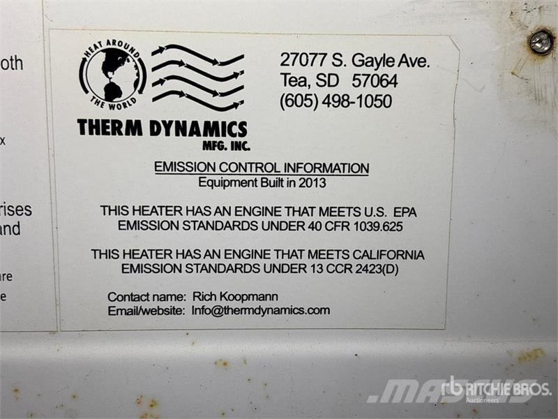 Therm Dynamics TD600 Heating and thawing equipment