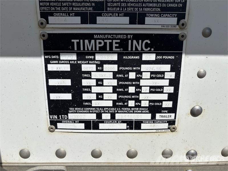 Timpte 38 ft T/A Grain Trailer Carri per la granella
