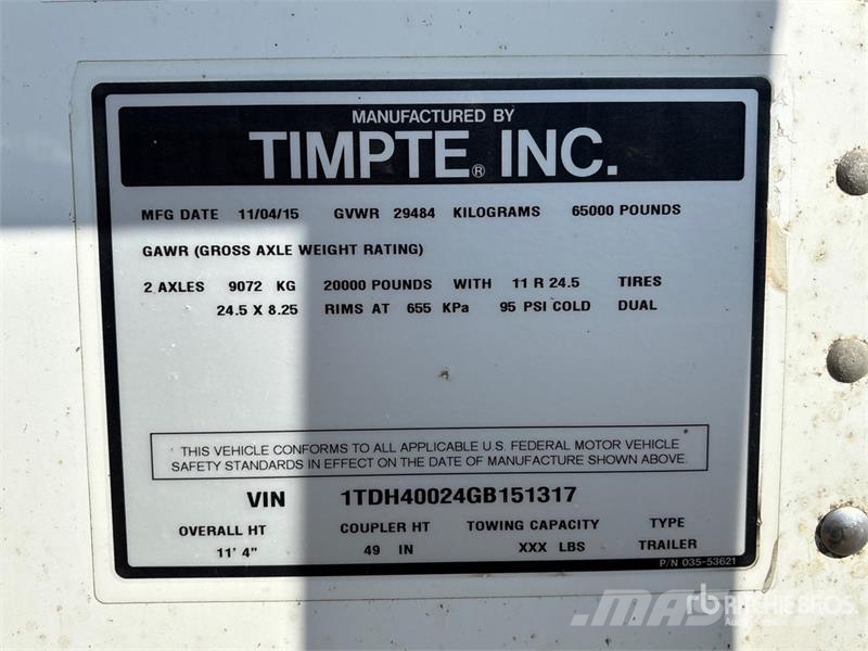 Timpte Super Hopper Carros de trasladar grano