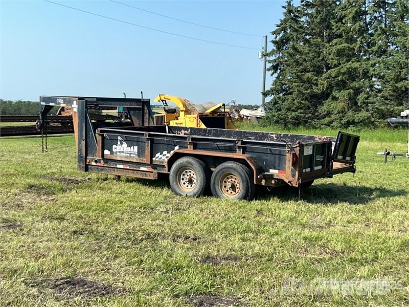 Titan 14 ft T/A Gooseneck End Dump Trailer Tipphengere