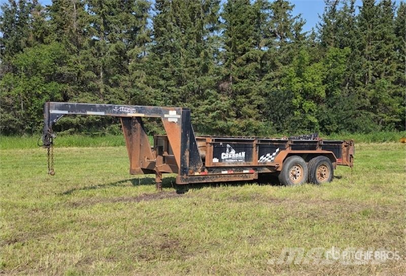Titan 14 ft T/A Gooseneck End Dump Trailer Tipphengere