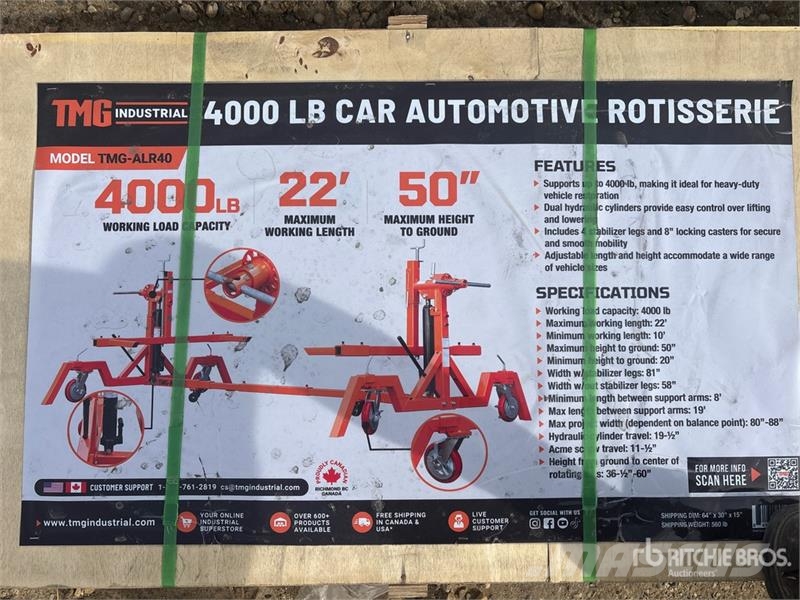 TMG ALR40 Automotive Rotisserie (Unused) مكونات أخرى