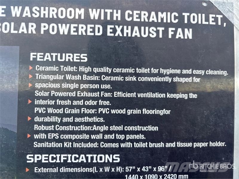 TMG FTS04 Single Person Mobile Toilet 4 ft x 3 ft 6 in Construction - Others