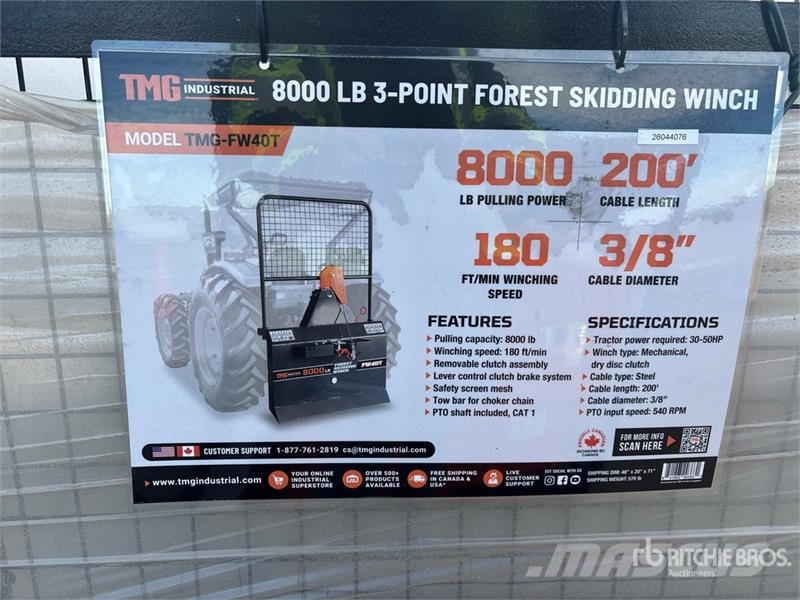 TMG FW40T Forest Skidding Winch (Unused) 其他組件