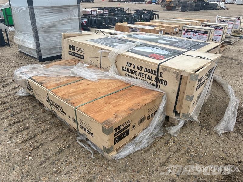 TMG MS3040 30 ft x 40 ft Double Garage Metal Shed (Unu Stahlrahmenaufbauten