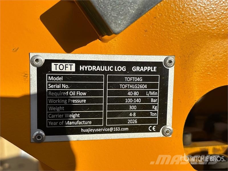 TOFT 04G Rotating Excavator Grapple - Fits Cat 305 Pinze