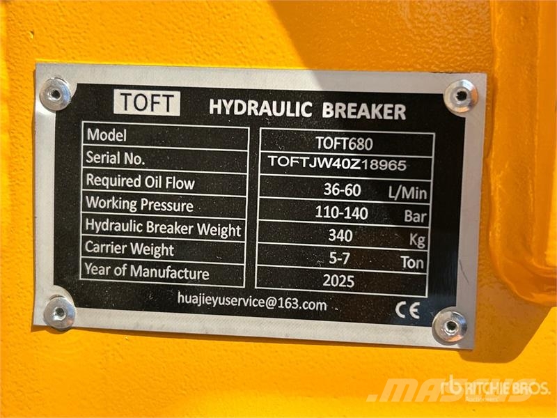 TOFT 680 Hydraulic Breaker - Fits Cat 305 / 5 - 7 Чукове/Раздробители