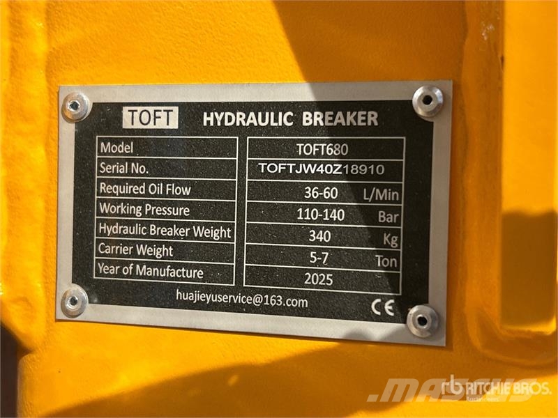 TOFT 680 Hydraulic Breaker - Fits Cat 305 / 5 - 7 Чукове/Раздробители