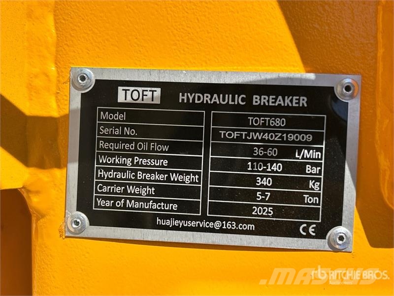 TOFT 680 Hydraulic Breaker - Fits Cat 305 / 5 - 7 Чукове/Раздробители