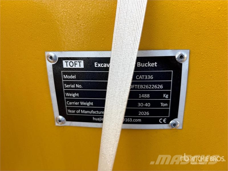 TOFT CAT336 48 in Digging Excavator Bucket - Fits Godet