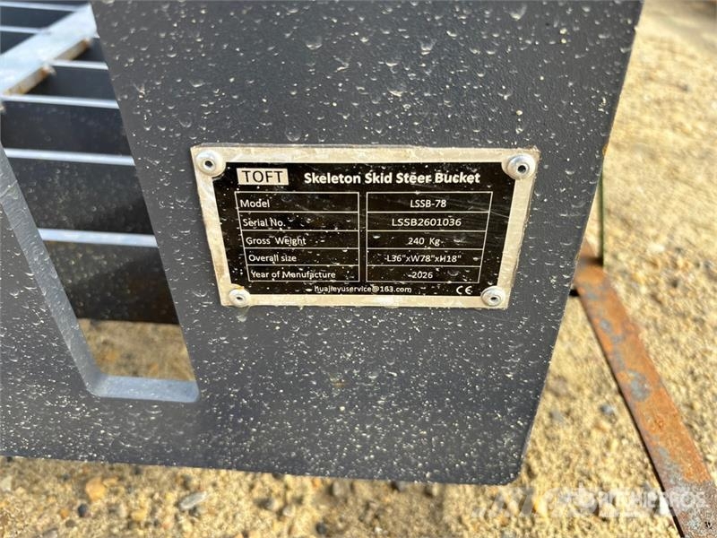 TOFT LSSB-78 78 in Skeleton Skid Steer Bucket (Unu Godet