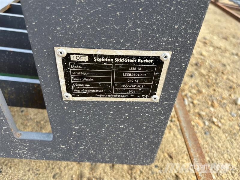 TOFT LSSB-78 78 in Skeleton Skid Steer Bucket (Unu Godet