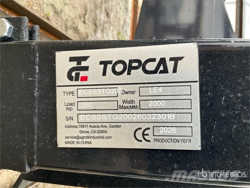 Top Cat Cat ECSSSTG200 Skid Steer Stump Grinder (U Üniversal ekim makinasi