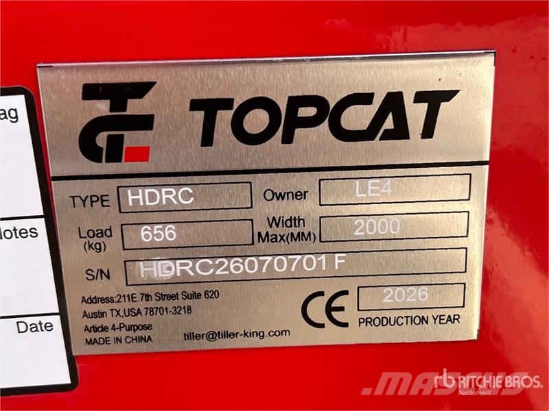  Top Cat Cat HDRC 72 in Skid Steer Brush Cutter (Un 牽引式モア/芝刈り機