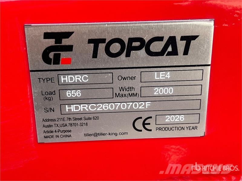  Top Cat Cat HDRC 72 in Skid Steer Brush Cutter (Un 牽引式モア/芝刈り機