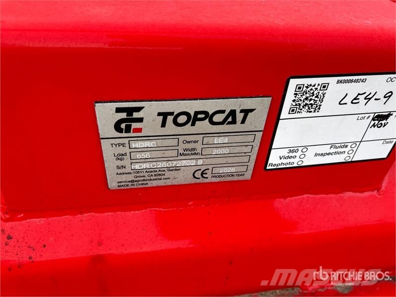 Top Cat Cat HDRC 72 in Skid Steer Brush Cutter (Un Piekabināmās pļaujmašīnas