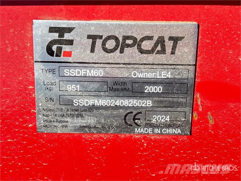  Top Cat Cat SSDFM60 60 in Skid Steer Mulcher (Unus ماكينات تقطيع أخشاب الحراجة