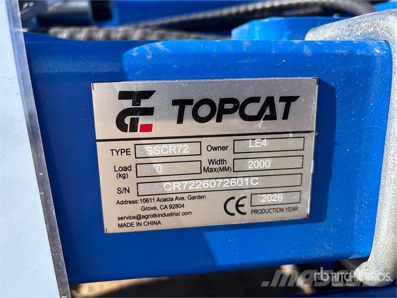 Top Cat Cat SSSCR72 72 in Skid Steer Power Rake (U Rastrillos y henificadores