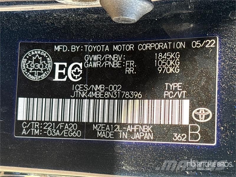 Toyota Corolla SE Automobile Auto