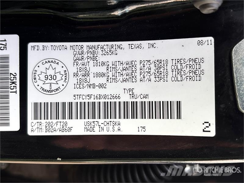 Toyota Tundra SR5 4x4 Crew Cab Pickup Ostalo