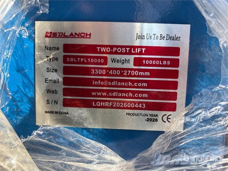  TPL-BLUE 2 Post 10000 lb Vehicle Lift (Unused) Other
