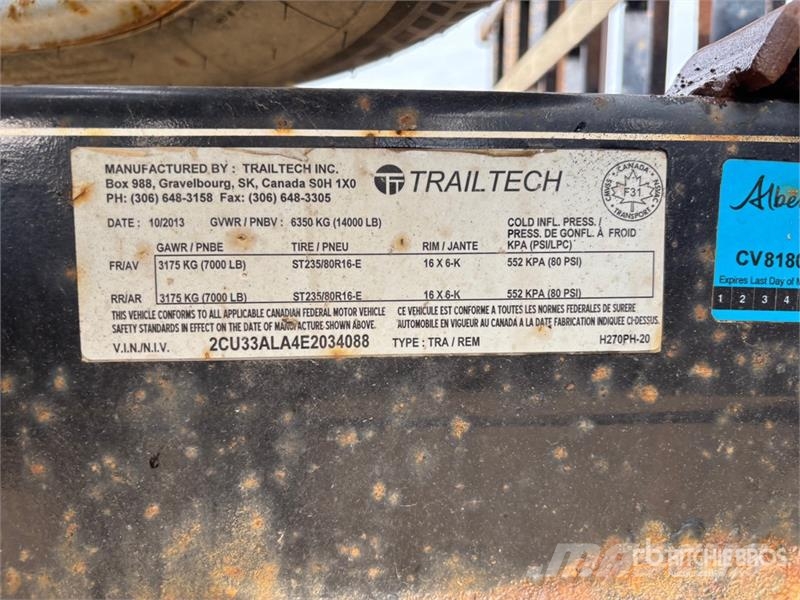 Trailtech 20 ft T/A Equipment Trailer Prikolice za autotransportere