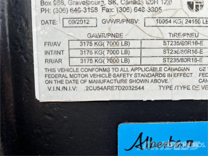 Trailtech 21000 lb 24 ft Tri/A Gooseneck Equipment Trailer 清障车