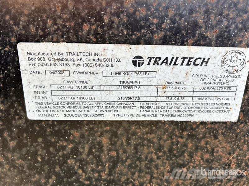 Trailtech HC220PH 26 ft T/A Sprayer Transport Trailer Overige aanhangers