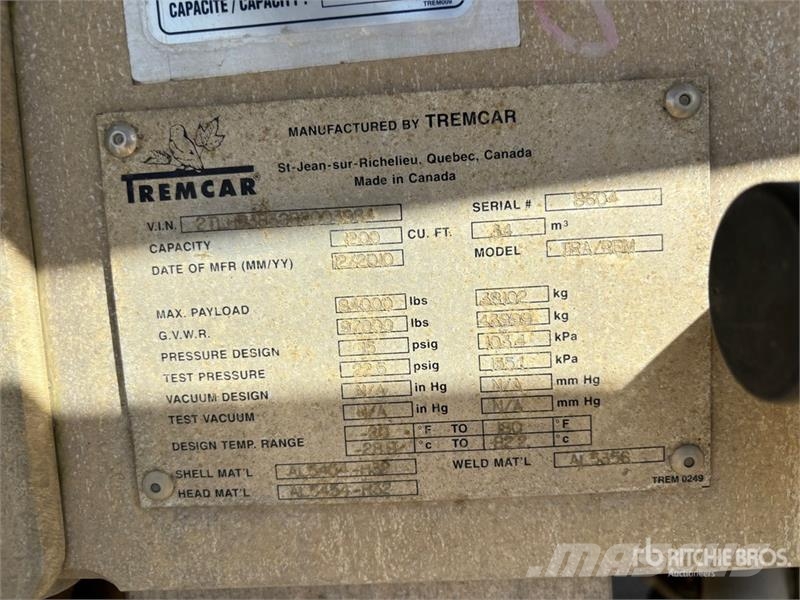 Tremcar 1200 cft Tri/A Pneumatic Bulk Trailer 其他拖车