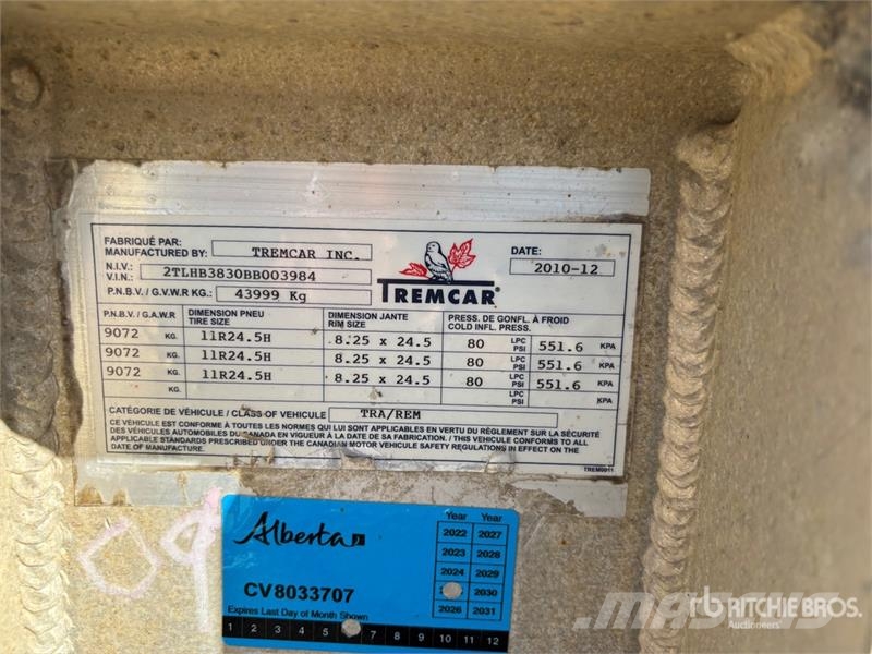 Tremcar 1200 cft Tri/A Pneumatic Bulk Trailer 其他拖车
