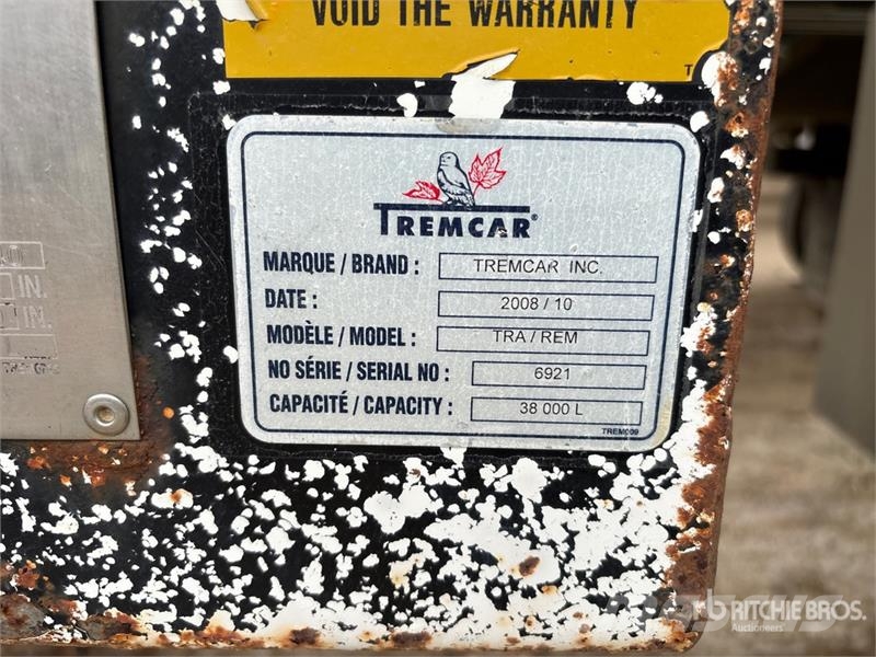 Tremcar 38000 L Tri/A Tanker Trailer Cisterna