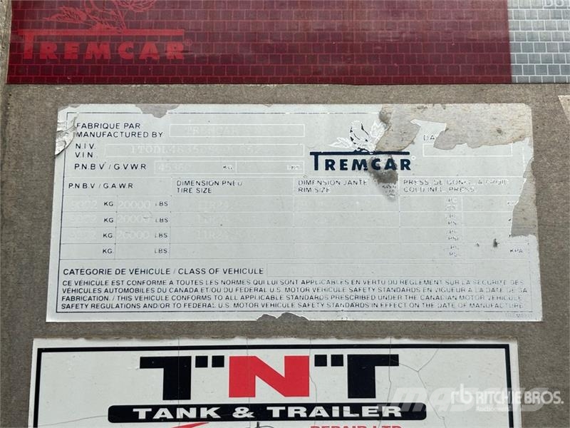 Tremcar 45850 L Tri/A Tanker Trailer Tanker trailers
