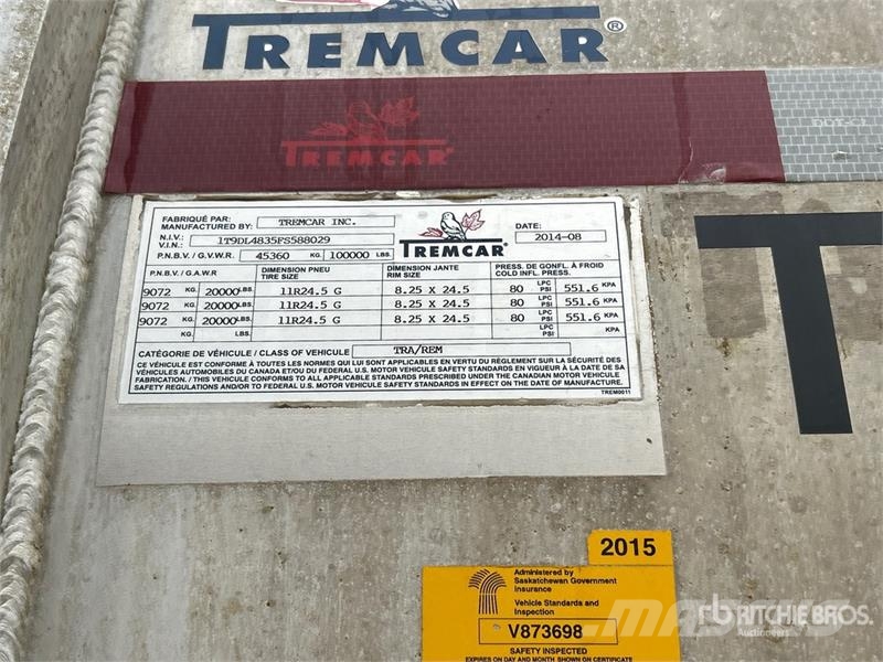 Tremcar 45850 L Tri/A Tanker Trailer Tsisternhaagised