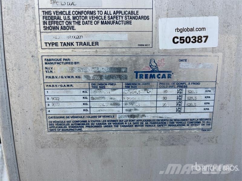Tremcar 55000 L Super B-Train Lead Tanker Trailer Tankanhänger