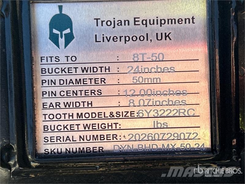 Trojan 35CL 24 in Digging Excavator Bucket - Fits 50mm Ca Kaušai