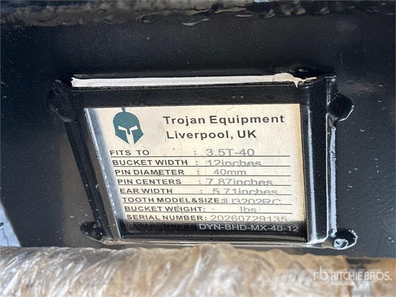 Trojan 50CL 12 in Digging Excavator Bucket - Fits 40mm Ca Žlice