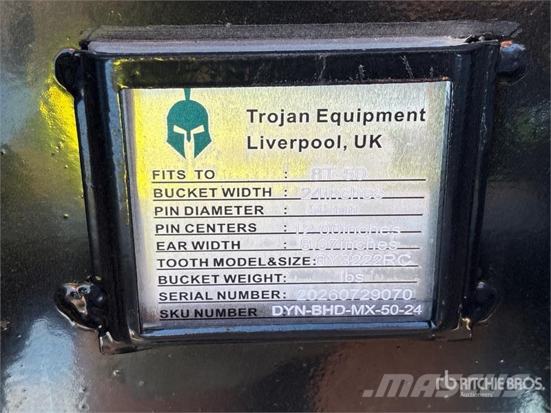Trojan 50CL 24 in Digging Excavator Bucket - Fits 50mm Ca Žlice