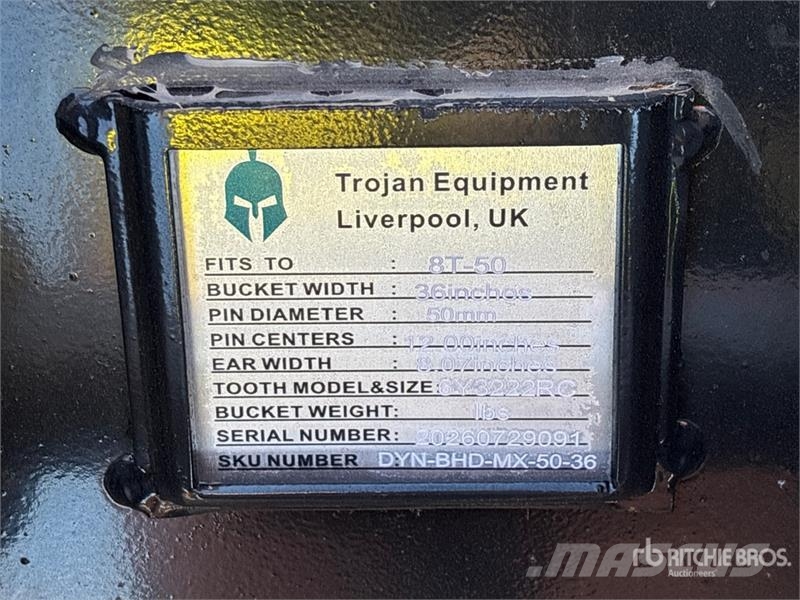 Trojan 50CL 36 in Digging Excavator Bucket - Fits 50 mm C Žlice