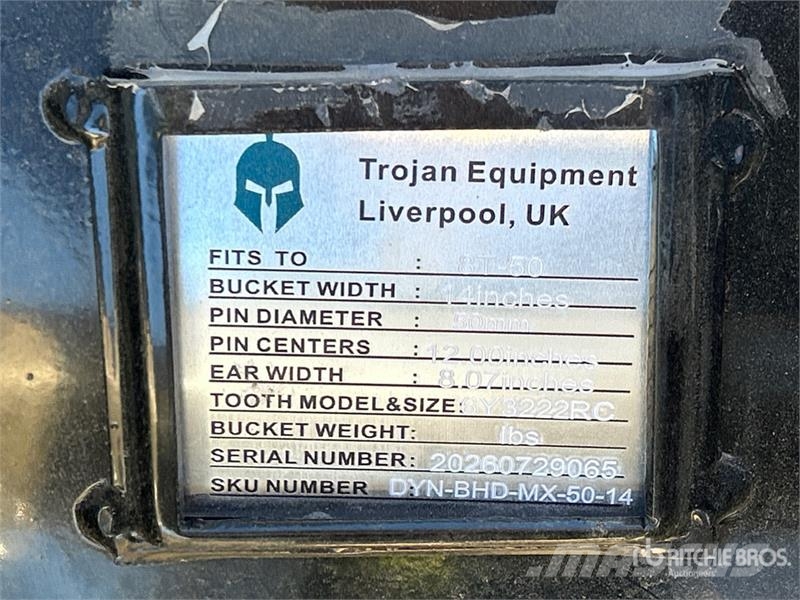 Trojan 80CL 14 in Q/C Digging Excavator Bucket - Fits 50m Žlice