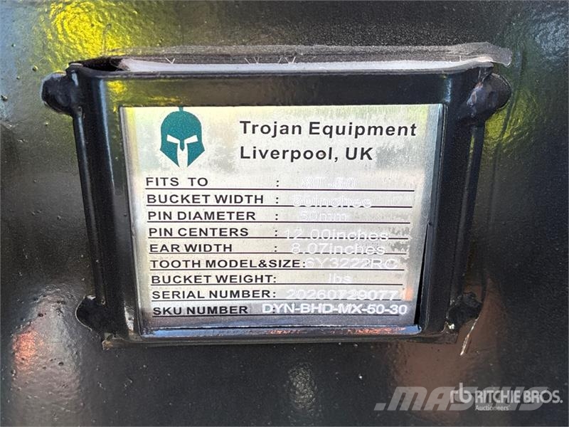 Trojan 80CL 30 in Digging Excavator Bucket - Fits 50mm Ca Žlice