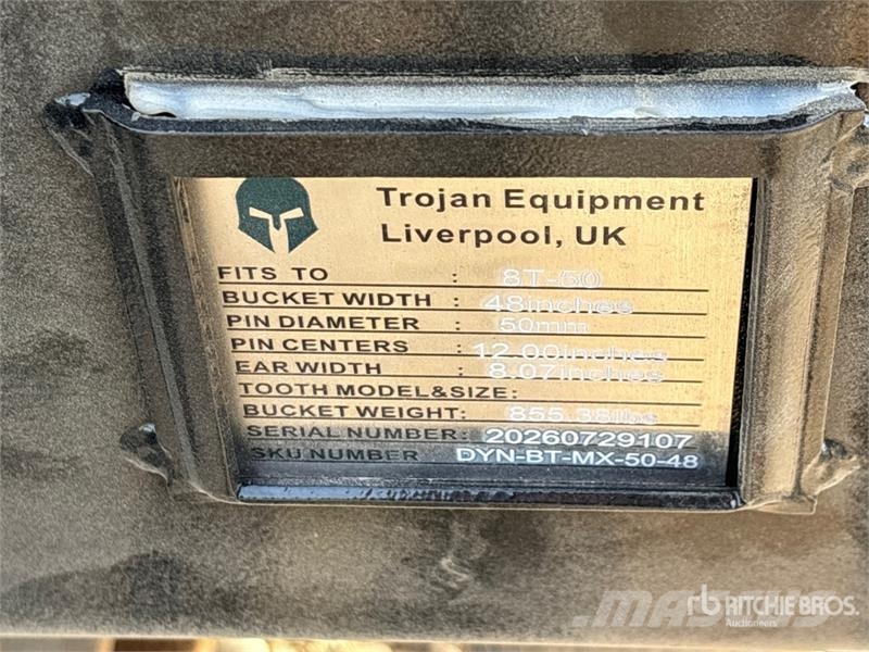 Trojan 80CL 48 in Hydraulic Tilting Excavator Bucket - Fi Žlice