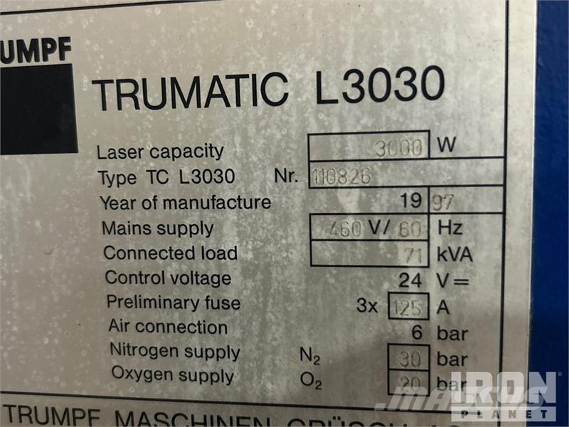 Trumatic L3030 Electric Laser Cutter Utilaje construcții - Altele