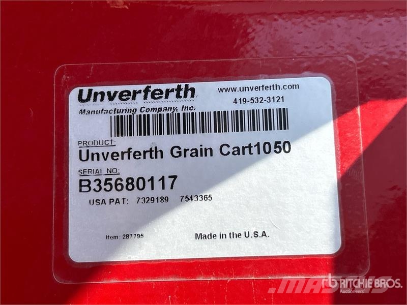UNVERFERTH 1050 1050 bu S/A Grain Cart Graantransportwagen