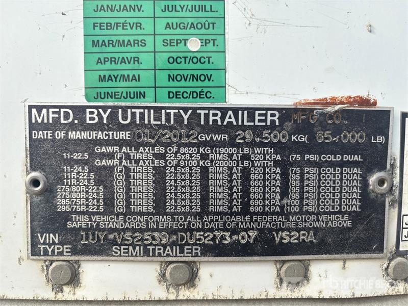 Utility 3000R نصف مقطورات بدرجة حرارة قابلة للضبط