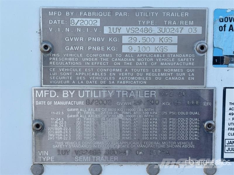 Utility 48 ft T/A Refrigerated Trailer Semi-remorci cu temperatura controlata